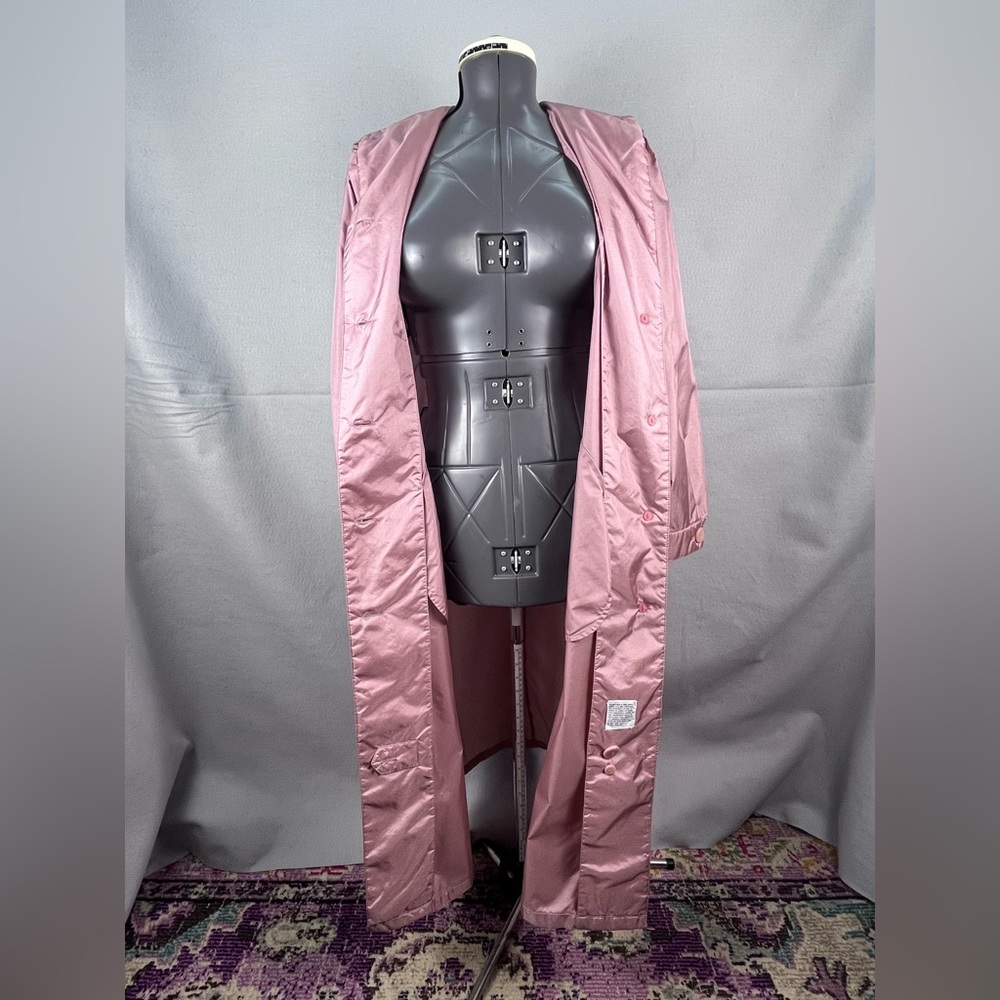 NEW Vintage 1980s The Totes Coat Mauve Trench Coat Womens Size 8 - Picture 5 of 8